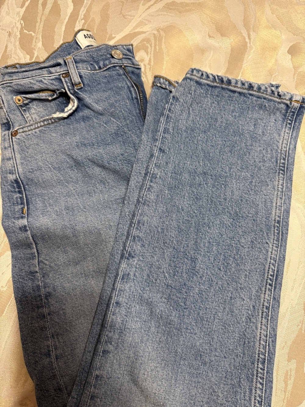 AGOLDE Light Blue Straight-Leg Women’s Jeans